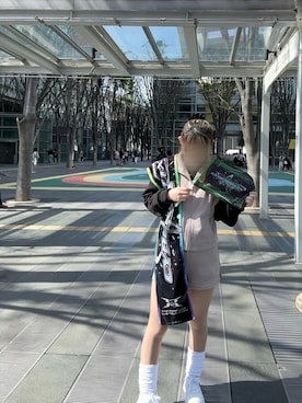 「アイテム（シュシュ）」を使った、あやちゃまさん（レディース・154cm）の秋コーディネート