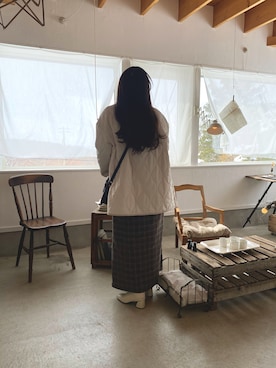 「春服デビュー宣言」｜「アイテム（ダウンジャケット/コート）」を使った、remim1minさん（レディース・160cm）の春コーディネート