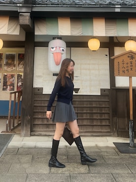 「アイテム（ブーツ）」を使った、EMIさん（レディース・160cm）の秋コーディネート