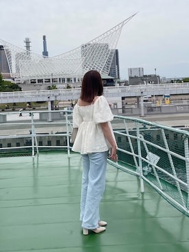 「H&M（エイチ・アンド・エム）のアイテム（パンツ）」を使った、EMIさん（レディース・160cm）の夏コーディネート