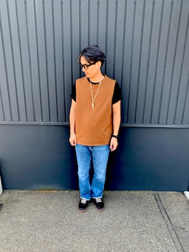 「DIGAWEL（ディガウェル）のアイテム」を使った、nsさん（メンズ・177cm）の春コーディネート
