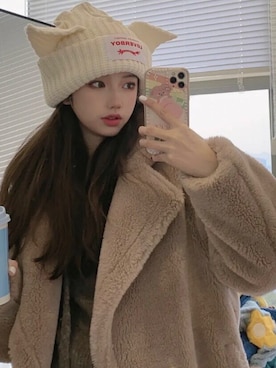 「charles jeffrey（チャールズジェフリー）のアイテム（帽子）」を使った、sayakoさん（レディース・158cm）の秋コーディネート