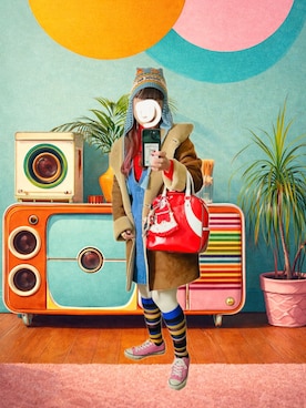 「Ray BEAMS（レイビームス）のアイテム（バッグ）」を使った、finsofansson88さん（レディース・154cm）の冬コーディネート