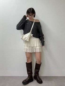 「ロングブーツ」｜ayaさん（レディース・160cm）の秋コーディネート