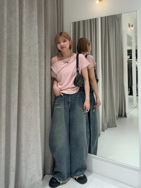 「mline（エムライン）のアイテム」を使った、ayaさん（レディース・160cm）の夏コーディネート