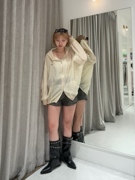 「mline（エムライン）のアイテム」を使った、ayaさん（レディース・160cm）の夏コーディネート