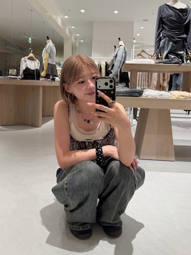 「mline（エムライン）のアイテム（トップス）」を使った、ayaさん（レディース・160cm）の春コーディネート