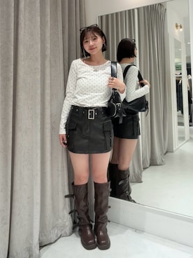 「mline（エムライン）のアイテム（トップス）」を使った、ayaさん（レディース・160cm）の春コーディネート