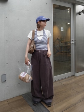 「mline（エムライン）のアイテム」を使った、ayaさん（レディース・160cm）の夏コーディネート