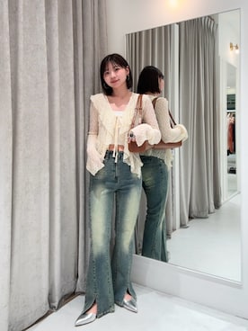 「アイテム（キャミソール）」を使った、ayaさん（レディース・160cm）の秋コーディネート