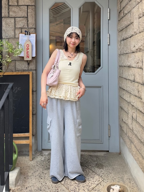 [mline]レイヤードスウェットパンツ