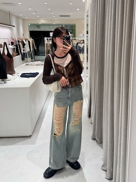 「アイテム（パンツ）」を使った、ayaさん（レディース・160cm）の秋コーディネート