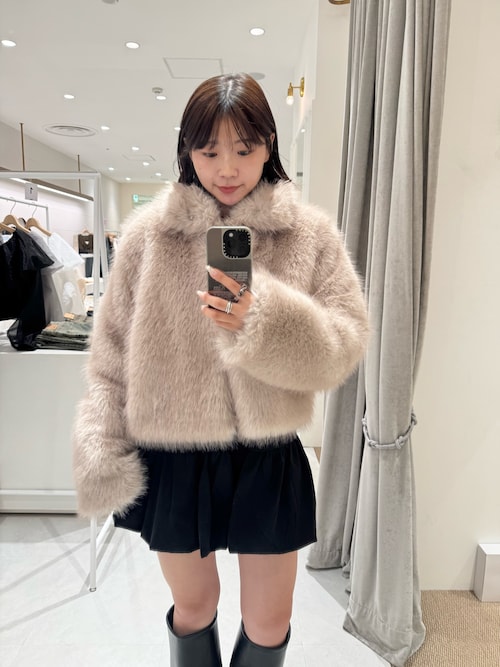 セール】[mline]【新色BLK登場！】ファーアウター（その他アウター
