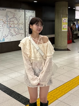 「アイテム（キャミソール）」を使った、ayaさん（レディース・160cm）の秋コーディネート