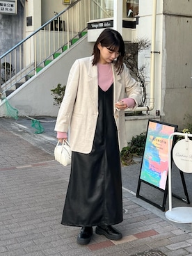 「春服デビュー宣言」｜「アイテム（ワンピース/ドレス）」を使った、ayaさん（レディース・160cm）の春コーディネート