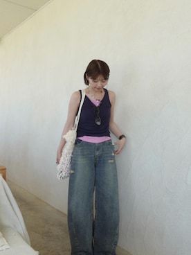 「mline（エムライン）のアイテム」を使った、ayaさん（レディース・160cm）の夏コーディネート