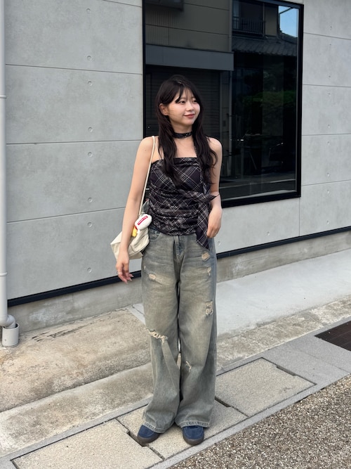 セール】[mline]クラッシュダメージデニム（デニムパンツ