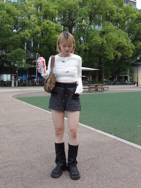 「mline（エムライン）のアイテム」を使った、ayaさん（レディース・160cm）の夏コーディネート