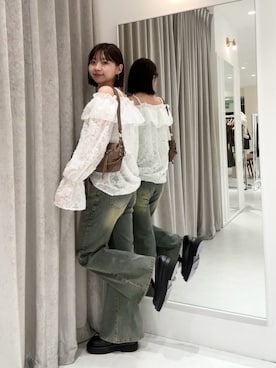 「アイテム（キャミソール）」を使った、ayaさん（レディース・160cm）の秋コーディネート
