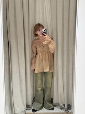 「mline（エムライン）のアイテム（トップス）」を使った、ayaさん（レディース・160cm）の春コーディネート