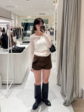 「ロングブーツ」｜ayaさん（レディース・160cm）の秋コーディネート