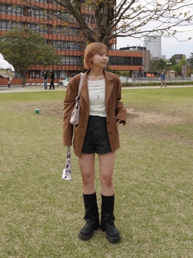 「mline（エムライン）のアイテム（トップス）」を使った、ayaさん（レディース・160cm）の春コーディネート