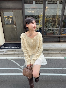 「アイテム（スカート）」を使った、ayaさん（レディース・160cm）の秋コーディネート
