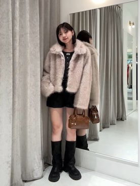 「アイテム（その他アウター）」を使った、ayaさん（レディース・160cm）の冬コーディネート