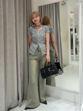 「mline（エムライン）のアイテム」を使った、ayaさん（レディース・160cm）の春コーディネート