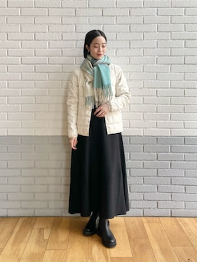 「ブルべ冬」｜「アイテム（ダウンジャケット/コート）」を使った、栗本（kurimoto）さん（レディース・158cm）の秋コーディネート