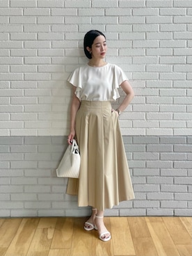 「ビジネス」｜「アイテム（サンダル）」を使った、栗本（kurimoto）さん（レディース・158cm）の夏コーディネート