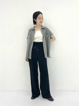 「パーソナルカラー_WINTER」｜「アイテム（アクセサリー）」を使った、栗本（kurimoto）さん（レディース・158cm）の夏コーディネート