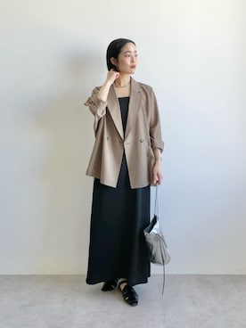 「green label relaxing（グリーンレーベルリラクシング）のアイテム（ジャケット/アウター）」を使った、栗本（kurimoto）さん（レディース・158cm）の冬コーディネート