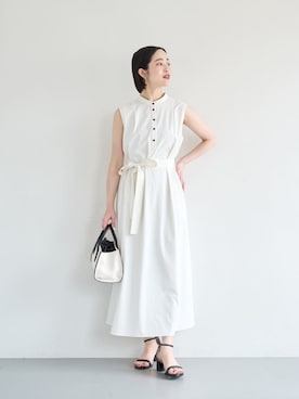 「ビジネス」｜「アイテム（ワンピース/ドレス）」を使った、栗本（kurimoto）さん（レディース・158cm）の夏コーディネート
