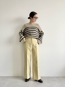 「パーソナルカラー_WINTER」｜「アイテム（ブーツ）」を使った、栗本（kurimoto）さん（レディース・158cm）の冬コーディネート