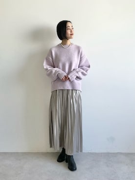 「パーソナルカラー_WINTER」｜栗本（kurimoto）さん（レディース・158cm）の冬コーディネート