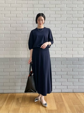 「ビジネス」｜「アイテム（アクセサリー）」を使った、栗本（kurimoto）さん（レディース・158cm）の秋コーディネート