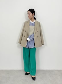 グリーンレーベルリラクシング■ツイードライク ボックスダブル ジャケット 低身長 green label relaxing（グリーンレーベルリラクシング）の