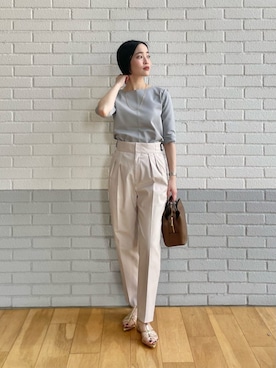 「ビジネス」｜「アイテム（サンダル）」を使った、栗本（kurimoto）さん（レディース・158cm）の夏コーディネート