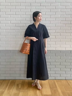 「ビジネス」｜「アイテム（ワンピース/ドレス）」を使った、栗本（kurimoto）さん（レディース・158cm）の夏コーディネート