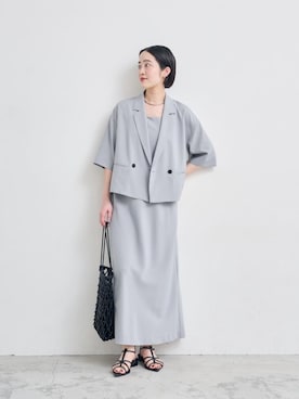 「ビジネススタイル」｜「アイテム（ワンピース/ドレス）」を使った、栗本（kurimoto）さん（レディース・158cm）の春コーディネート