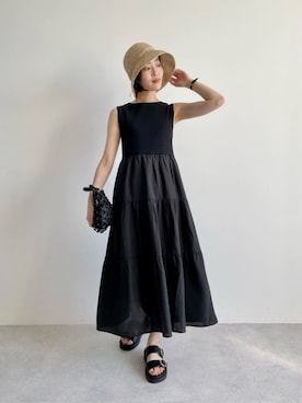 「パーソナルカラー_WINTER」｜「アイテム（ワンピース/ドレス）」を使った、栗本（kurimoto）さん（レディース・158cm）の春コーディネート