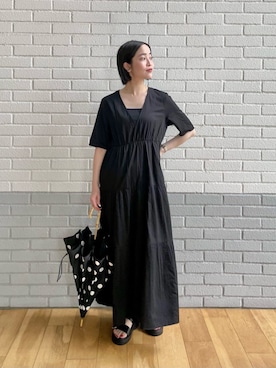 「because（ビコーズ）のアイテム」を使った、栗本（kurimoto）さん（レディース・158cm）の夏コーディネート