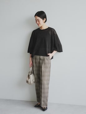 「ビジネス」｜「アイテム（アクセサリー）」を使った、栗本（kurimoto）さん（レディース・158cm）の秋コーディネート