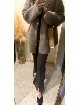 「秋冬」｜「アイテム（ノーカラージャケット）」を使った、nazuuuuuuさん（レディース・162cm）の秋コーディネート