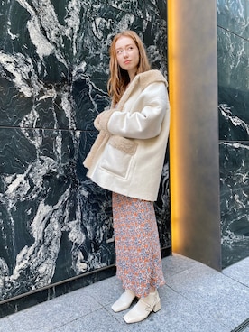 「アイテム（ダッフルコート）」を使った、alolceさん（レディース・160cm）の秋コーディネート