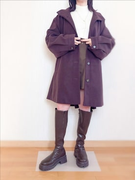 「LOWRYS FARM（ローリーズファーム）のアイテム（その他アウター）」を使った、: )さん（レディース・149cm）の秋コーディネート