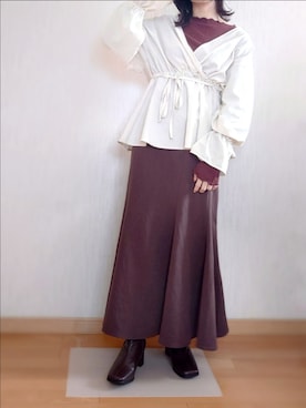 「メロートップス」｜「アイテム（ブーツ）」を使った、: )さん（レディース・149cm）の冬コーディネート