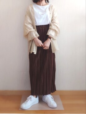 「Lee（リー）のアイテム（Tシャツ/カットソー）」を使った、: )さん（レディース・149cm）の春コーディネート