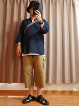 「Blue Standard （ブルースタンダード）のアイテム」を使った、宣さん（メンズ・168cm）の夏コーディネート